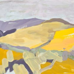 a mountainscape in Ardèche painted